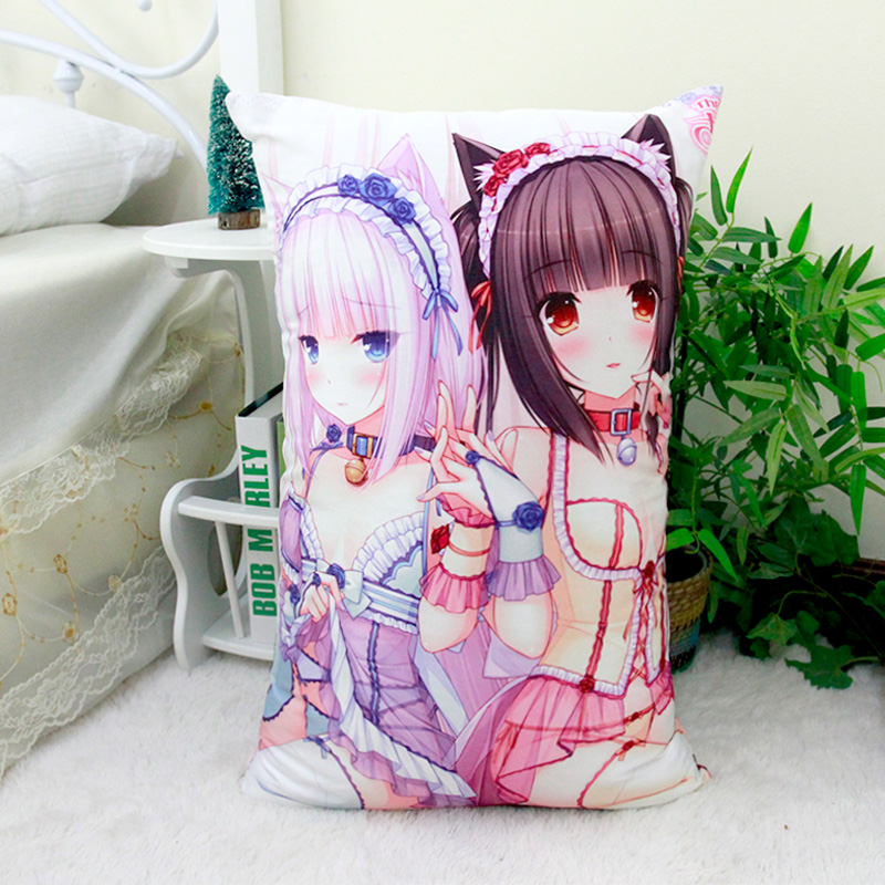 双子猫 nekopara 巧克力与香子兰 动漫枕头抱枕靠枕靠垫diy定制