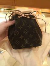 LV 路易威登Nano noe抽绳 迷你老花水桶包斜挎包女士手提M41346