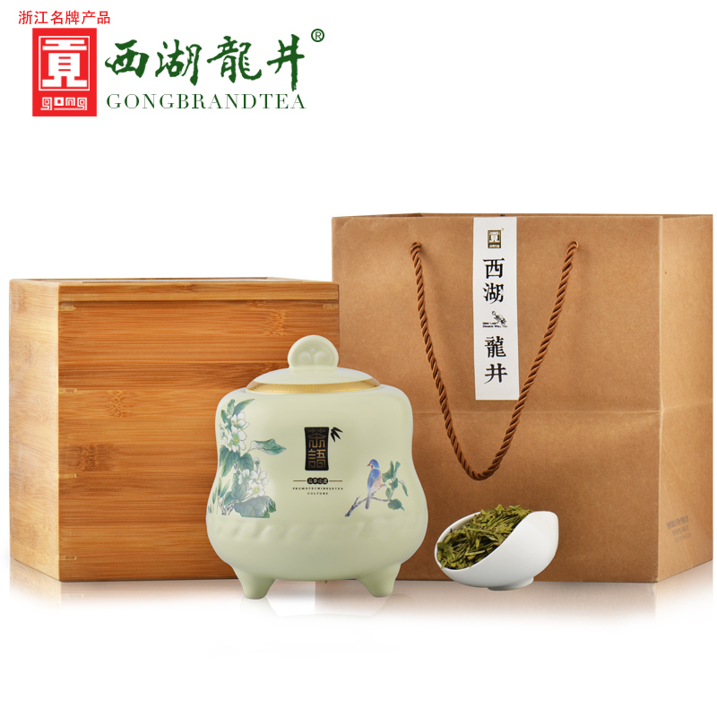 贡牌2016新茶绿茶茶叶西湖龙井茶a级龙井茶150g茶语花香礼盒A47