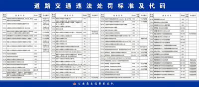 F33居家写字197公安交警交通违法代码2道路交