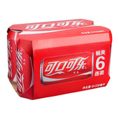 【天猫超市】可口可乐 碳酸饮料拉罐330ml*6连罐装 可口可乐
