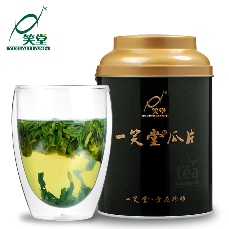 一笑堂茶叶 雨前特二级六安瓜片2016年新茶 手工高山绿茶100g礼罐