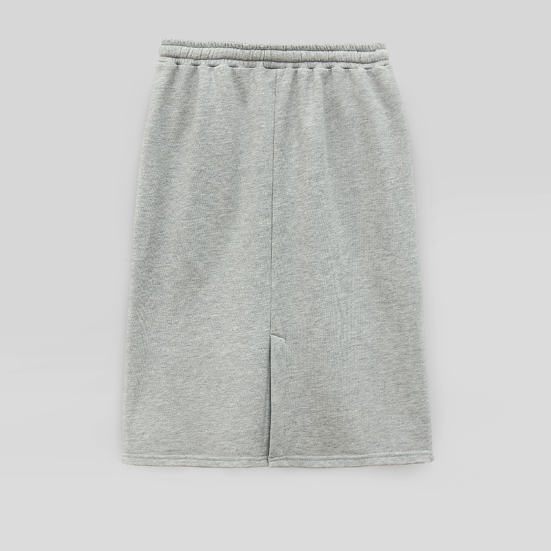 开叉纯色包臀裙半身高腰松紧字裙下摆短裙 定