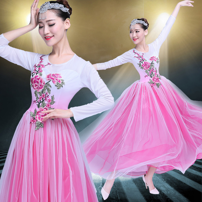 正品[大摆裙演出服]开场舞大摆裙演出服评测 演出服装大摆裙图片_惠惠购物