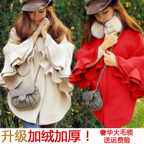 正品[<em>斗篷外套</em>可爱冬]<em>时尚斗篷外套女冬</em>评测 披