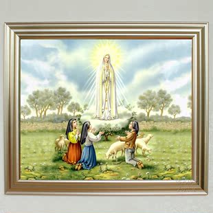 天主教圣像画玫瑰圣母像圣母玛丽亚像家庭装饰圣像画圣物基督礼品