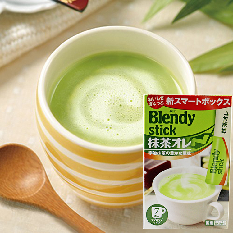 日本进口冲饮品agf blendy stick宇治抹茶欧蕾奶茶粉非咖啡7本入