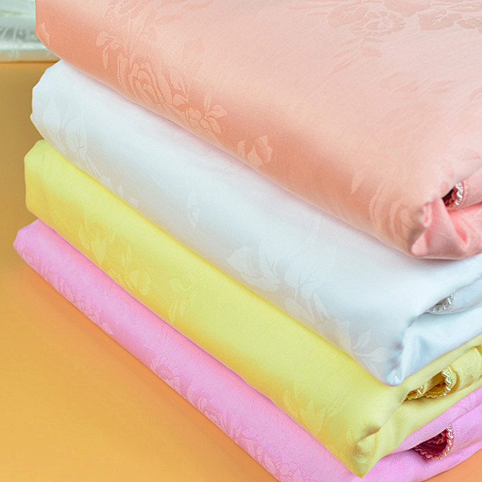 棉被被罩被套粉红提花贡缎纯棉面料1折包邮_