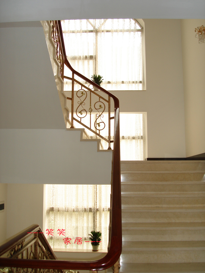楼梯过道高窗/复式别墅窗帘/弧形弧度拱形异窗帘订做