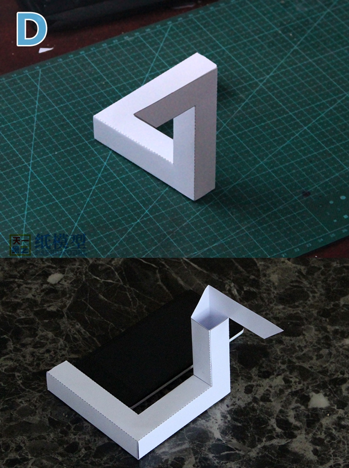 立体错觉3d纸模型diy益智亲子手工光学视觉差趣味折纸