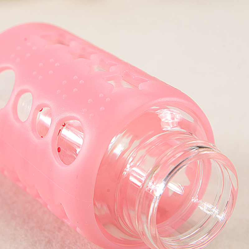 奶瓶玻璃宝宝标准新生儿手柄喝水婴儿口径1折