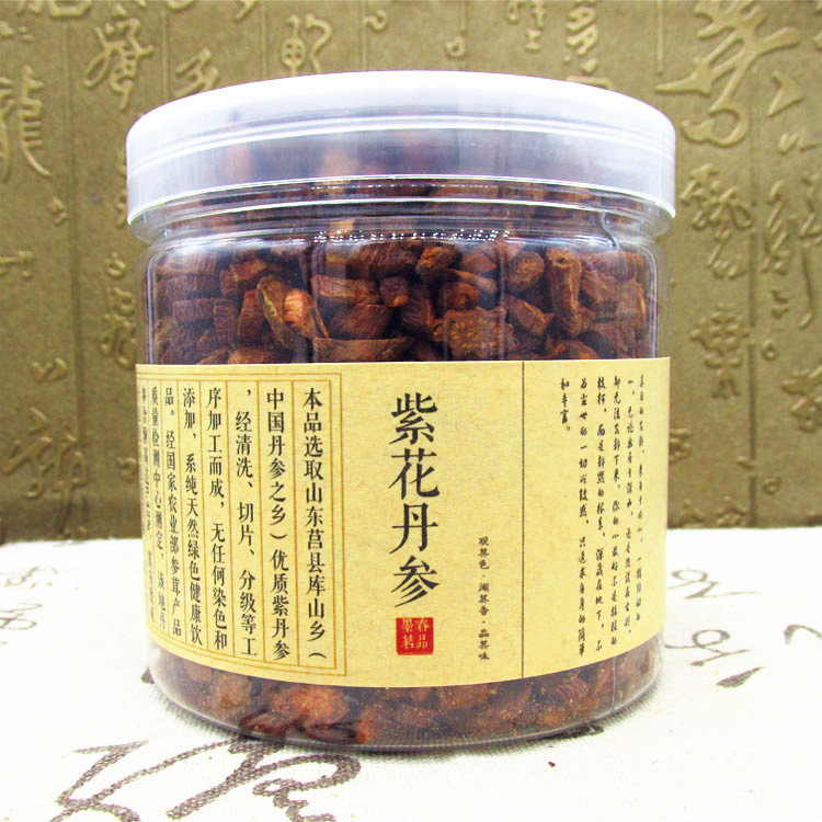丹参茶 炒制紫花丹参茶  精选山东日照莒县丹参 无硫 200克 包邮