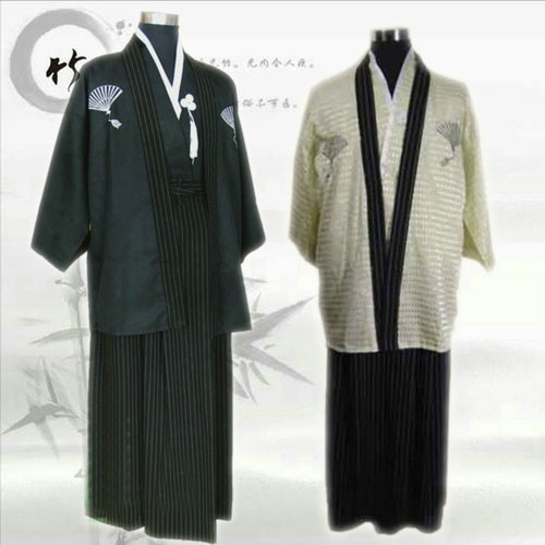 舞台演出服装 武士道武士服 拍照长衫 男士日本和服正装 古装戏服