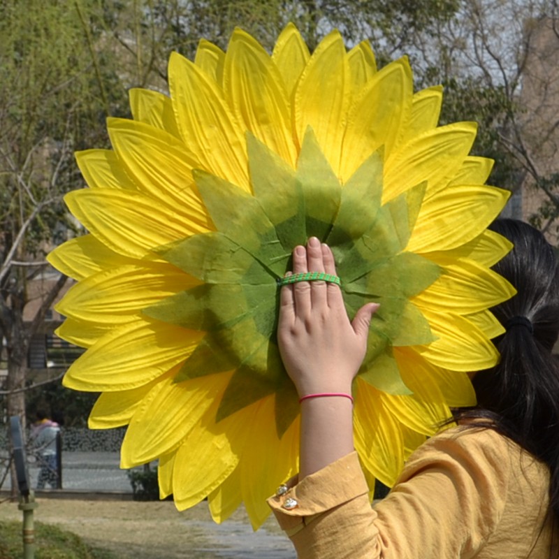 运动会开幕式入场道具向日葵花幼儿园舞蹈道具演出太阳花手拿葵花