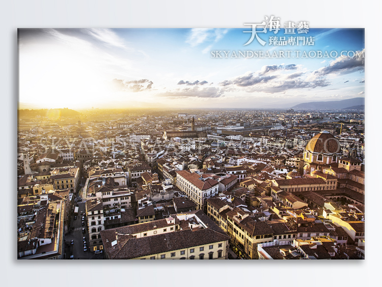 意大利罗马梵蒂冈城市全景俯瞰风景 客厅现代装饰画挂