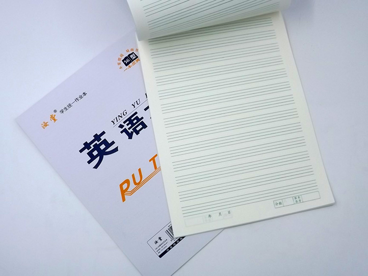 7点批发小学生课业本上翻加厚大本子16k开英语本田字格数学作业本
