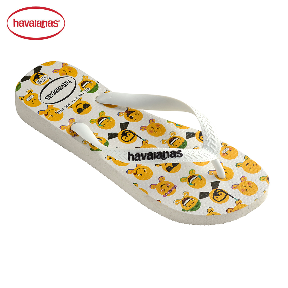 havaianas新品2017巴西中性 emoji 表情包男女防滑人字拖鞋哈瓦那