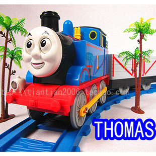【天天特价】表情可动会唱主题曲超大号托马斯小火车电动轨道玩具