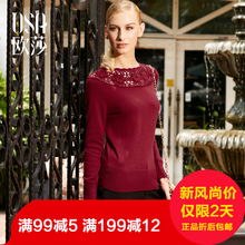 毛衣女E38162 女装 春装 女子套头毛衫 大码 OSA宽松毛衣外套女打底衫