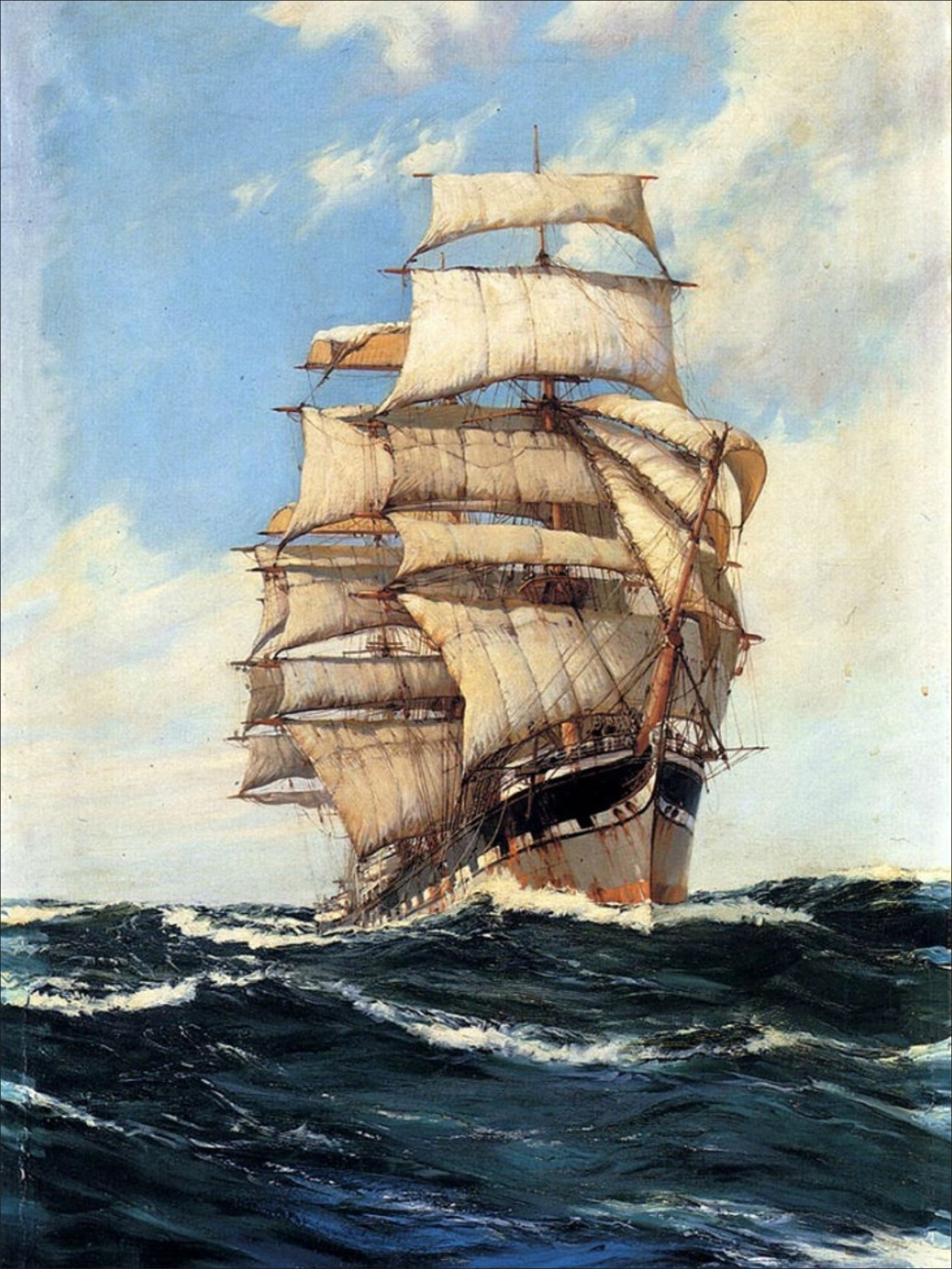西班牙大帆船大航海时代挂画壁画无框装饰画4030尺寸两幅九折包邮