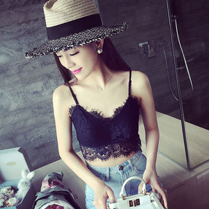 春夏新款蕾丝V领裹胸