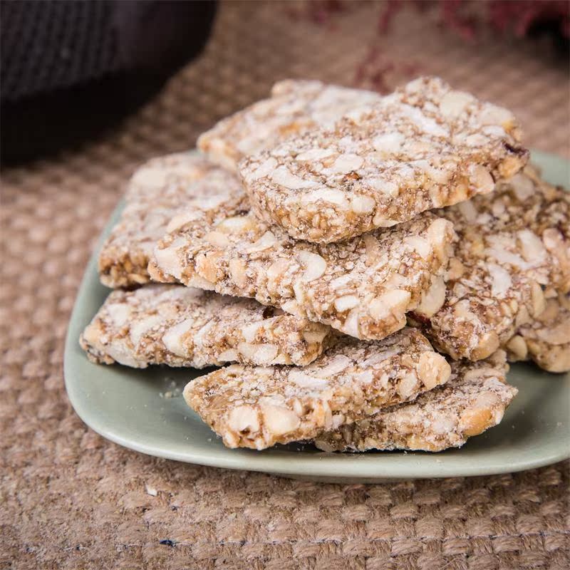 白芝麻花生糖片500g花生糖酥零食特产手工花生糖芝麻片传统小吃