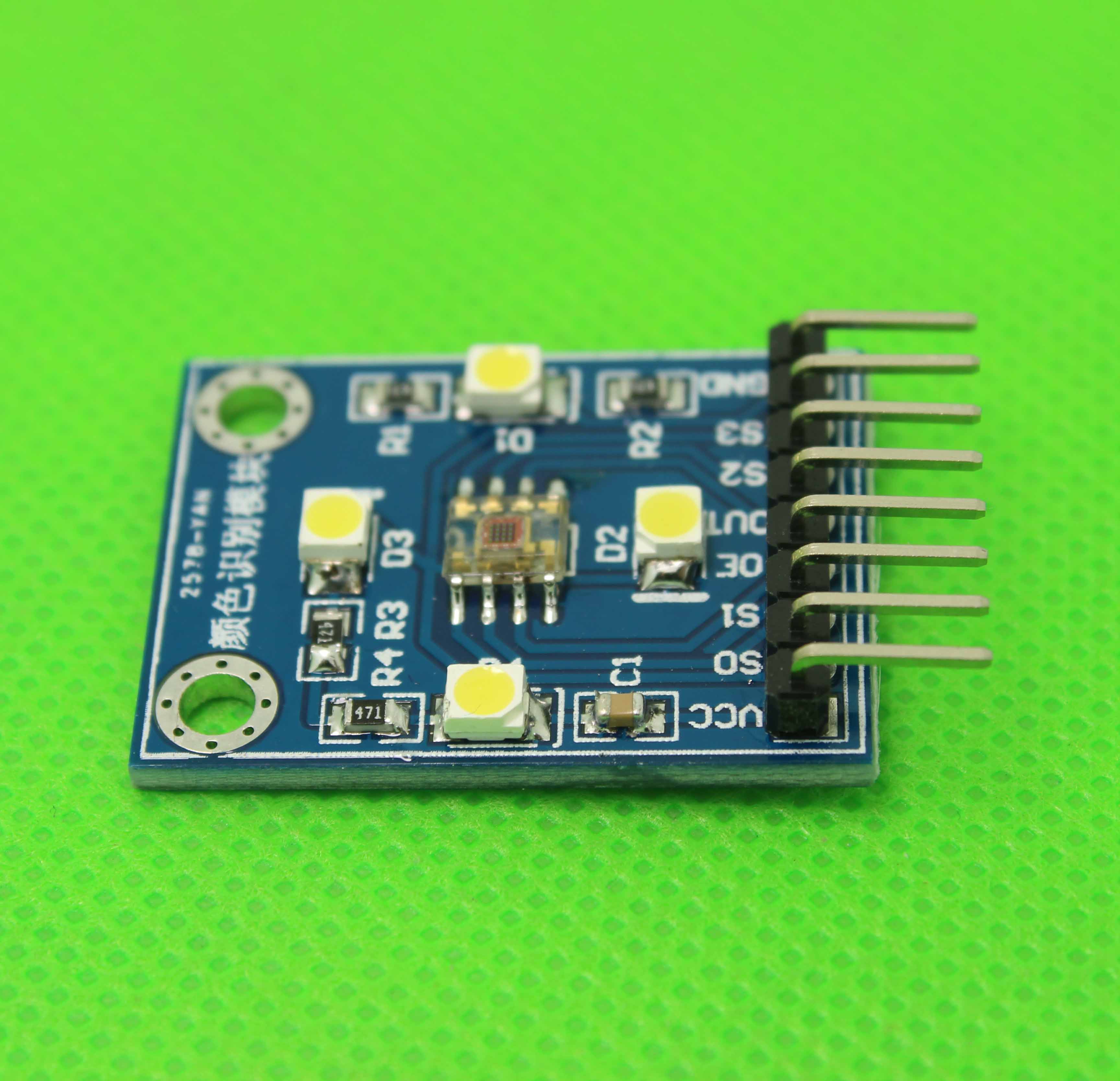 tcs3200颜色传感器模块 tcs230颜色识别感应 送程序资料 智能小车