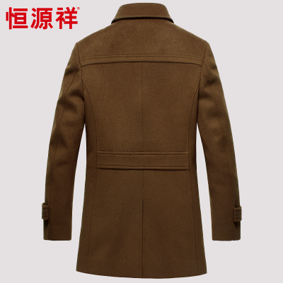 恒源祥<em>男装毛呢</em>大衣中年男呢大衣2014冬季外