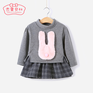 秋冬女童连衣裙公主裙