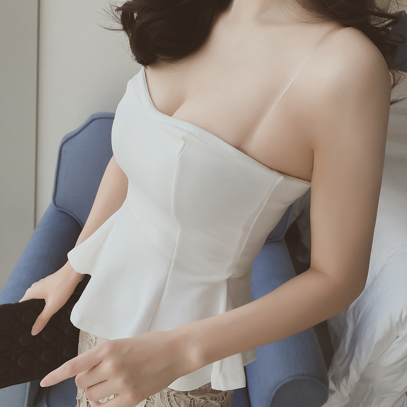 XMZ新款2016韩版百搭修身纯色裹胸式紧身抹胸打底短款背心上衣女