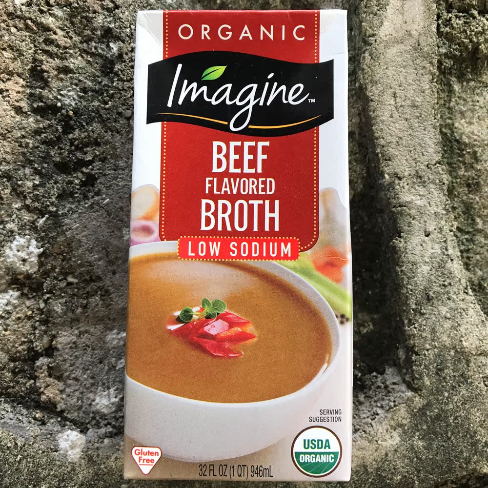 imagine organic beef broth美国进口低钠牛肉清汤946毫升