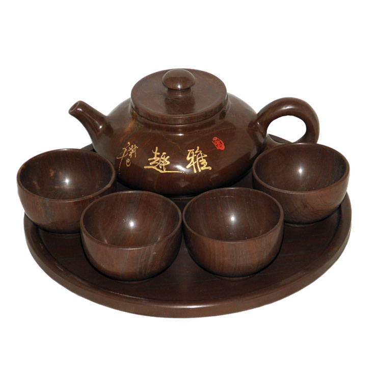 天匠木鱼石功夫茶具 整套茶具套装趣雅壶 商务礼品茶具