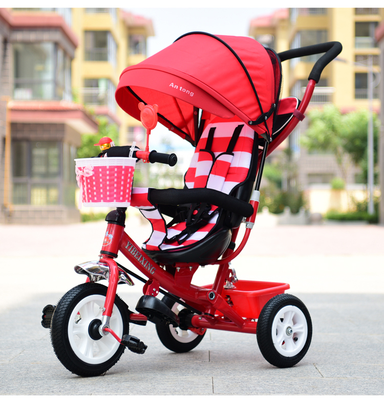 儿童三轮车折叠减震幼儿推车自行车婴儿童车宝宝手推车脚踏车包邮