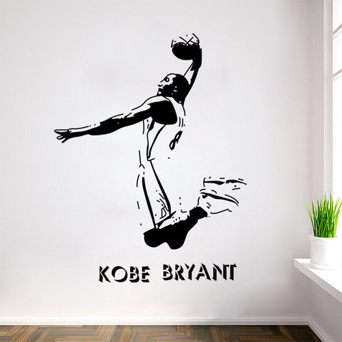 科比壁画墙纸贴纸篮球明星nba墙贴卧室装饰墙画男生宿舍壁纸贴画