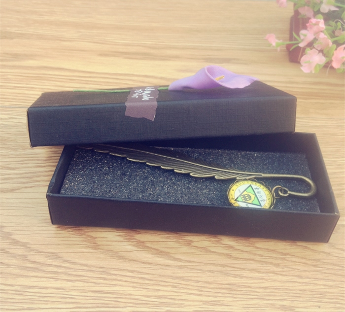 羽毛金属书签刻字照片大学校徽生日毕业礼物活动礼品定制logo批发