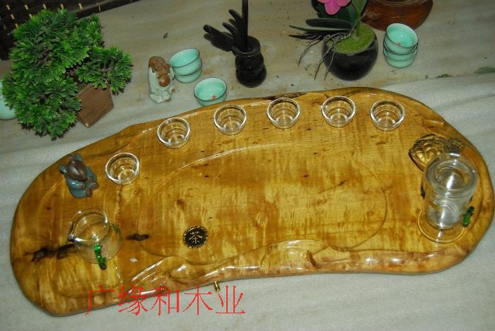 金丝楠木原木茶盘根雕茶盘茶海整块实木天然树根金丝楠茶盘水波纹