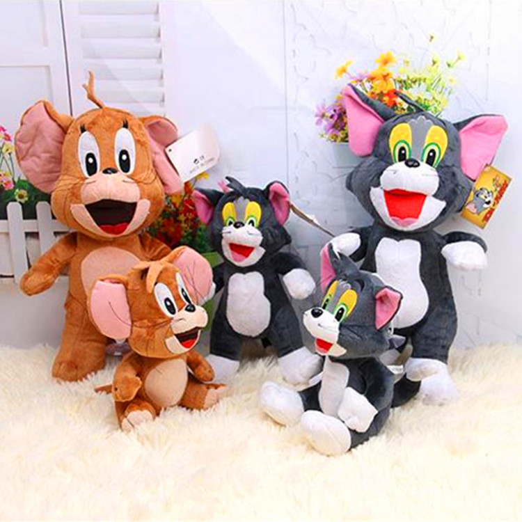 汤姆/汤姆猫杰瑞鼠 毛绒玩具猫和老鼠公仔Tom猫Jerry鼠布娃娃玩偶包邮