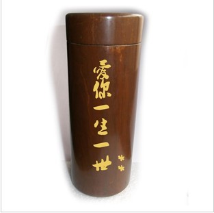 圣德个性定制包邮真品天然木鱼石养生保健茶水杯实用送父亲母亲礼