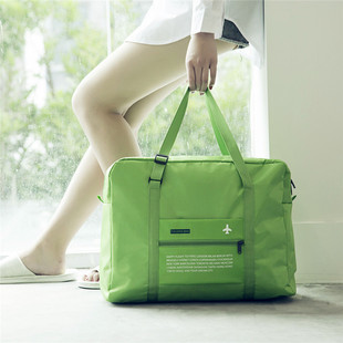 简约短途可折叠旅行袋手提大容量轻便行李包女防水运动包健身包男