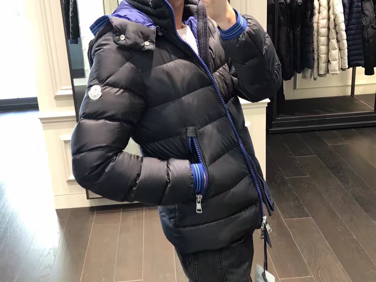 意大利奥莱代购 moncler 男士羽绒服 仅抢到一件2码 黑色