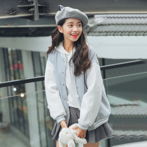 小清新字母棒球服外套