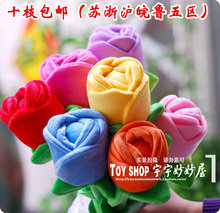 卡通玫瑰花按摩棒敲背棒花捶毛绒玩具结婚庆母亲节女人节礼品礼物