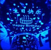 旋转生日快乐投影仪星空灯夜灯星光灯满天星生日礼物创意浪漫礼品