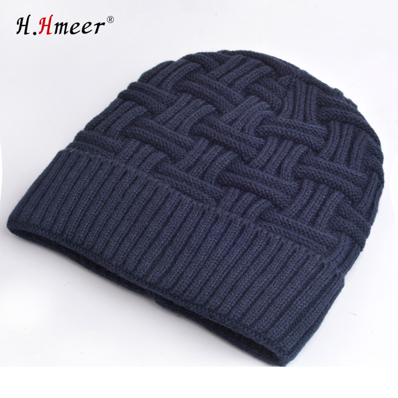 秋冬季新款 老人针织毛线帽子 中老年男士加厚保暖包头套头帽子