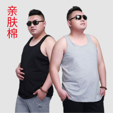 宽松背心 高弹力汗衫 纯棉背心男士 亲肤棉薄款 夏季加肥加大码 特大码