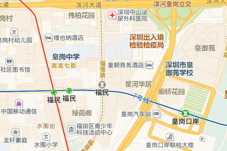 深圳市福田区街道地图高清定制房地产中介代理快递公司办公室画芯