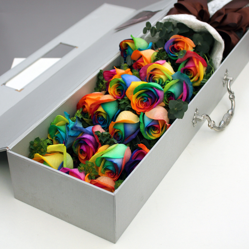 荷兰进口七彩玫瑰_特价|包邮_鲜花批发云南昆