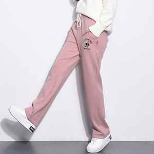 小熊加绒加厚运动裤