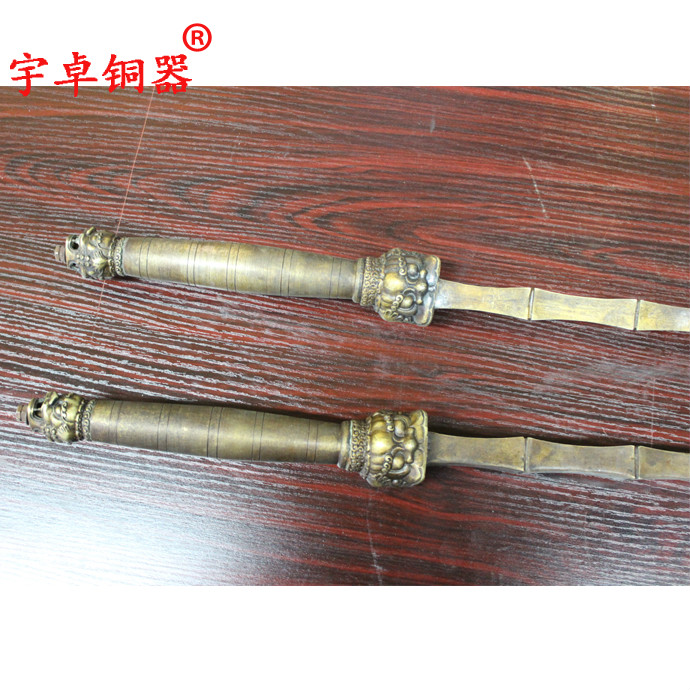 宇卓铜器 纯铜十八般兵器双锏 大锤 黄铜十八般武艺 摆件 都有