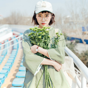 宽松显瘦圆领学生恤衫上衣